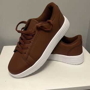 Unbranded Men's Brown Fashion Classic Solid Lace Up Sneaker Shoes Size 39